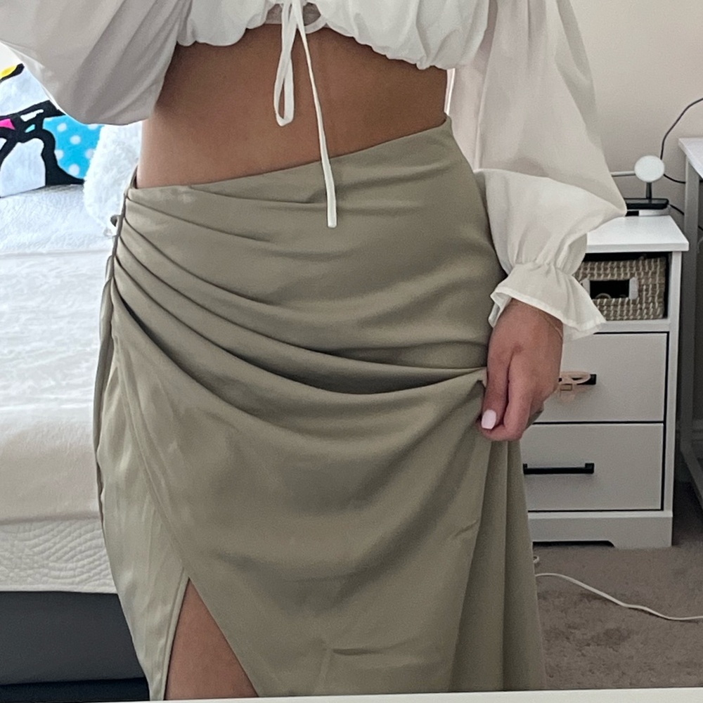 Elegant Olive Skirt
